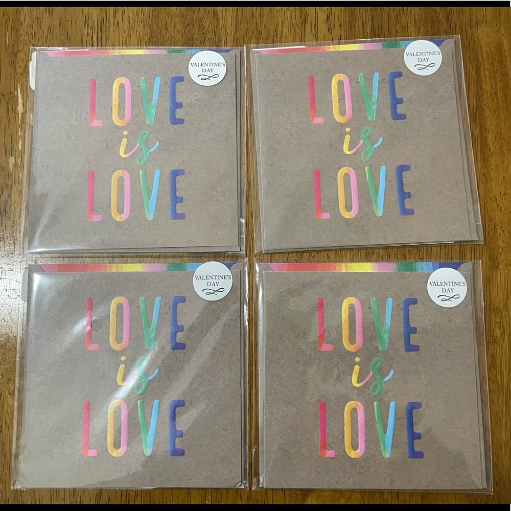 FOUR molly & Rex “Love is Love” greeting cards.